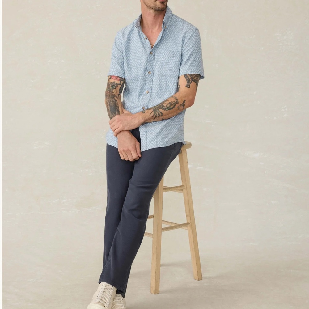 Faherty Stretch Terry Navy 33W 30L - Picture 4 of 5